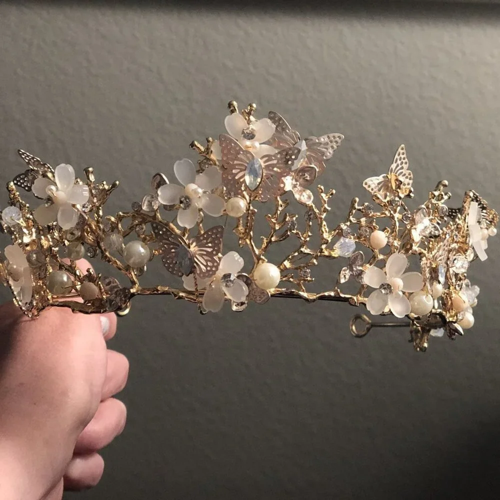 pink Crown for Wedding Bride Birthday Princess